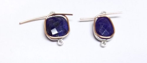 Judy Larson's Diamonds, Emeralds, and Sapphires, Oh My.  - , Contemporary Wire Jewelry, Butane Torch, Soldering, Solder, sapphire earrings